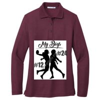 Ladies Silk Touch Long Sleeve Polo Thumbnail