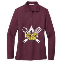 Ladies Silk Touch Long Sleeve Polo Thumbnail