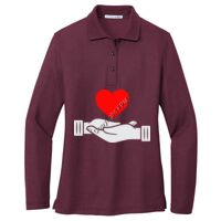 Ladies Silk Touch Long Sleeve Polo Thumbnail