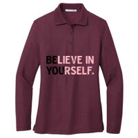 Ladies Silk Touch Long Sleeve Polo Thumbnail