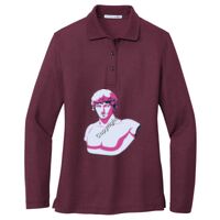 Ladies Silk Touch Long Sleeve Polo Thumbnail