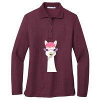 Ladies Silk Touch Long Sleeve Polo Thumbnail