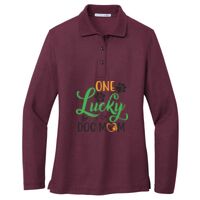 Ladies Silk Touch Long Sleeve Polo Thumbnail