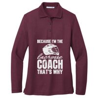 Ladies Silk Touch Long Sleeve Polo Thumbnail