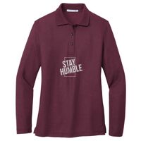 Ladies Silk Touch Long Sleeve Polo Thumbnail