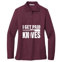 Ladies Silk Touch Long Sleeve Polo Thumbnail