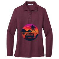 Ladies Silk Touch Long Sleeve Polo Thumbnail