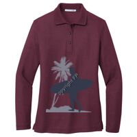 Ladies Silk Touch Long Sleeve Polo Thumbnail