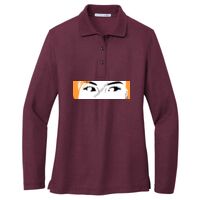 Ladies Silk Touch Long Sleeve Polo Thumbnail