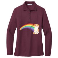 Ladies Silk Touch Long Sleeve Polo Thumbnail