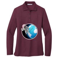 Ladies Silk Touch Long Sleeve Polo Thumbnail