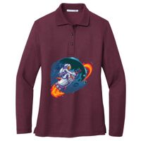 Ladies Silk Touch Long Sleeve Polo Thumbnail