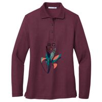 Ladies Silk Touch Long Sleeve Polo Thumbnail