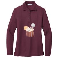 Ladies Silk Touch Long Sleeve Polo Thumbnail