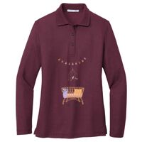 Ladies Silk Touch Long Sleeve Polo Thumbnail