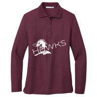 Ladies Silk Touch Long Sleeve Polo Thumbnail