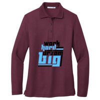 Ladies Silk Touch Long Sleeve Polo Thumbnail