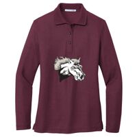 Ladies Silk Touch Long Sleeve Polo Thumbnail