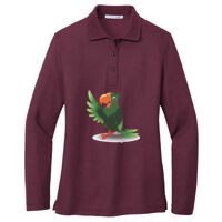 Ladies Silk Touch Long Sleeve Polo Thumbnail