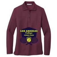 Ladies Silk Touch Long Sleeve Polo Thumbnail