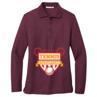 Ladies Silk Touch Long Sleeve Polo Thumbnail