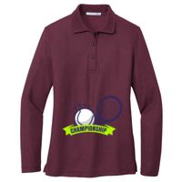 Ladies Silk Touch Long Sleeve Polo Thumbnail