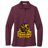 Ladies Silk Touch Long Sleeve Polo Thumbnail