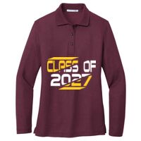 Ladies Silk Touch Long Sleeve Polo Thumbnail