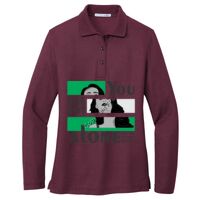 Ladies Silk Touch Long Sleeve Polo Thumbnail