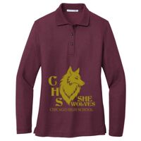 Ladies Silk Touch Long Sleeve Polo Thumbnail