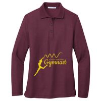 Ladies Silk Touch Long Sleeve Polo Thumbnail