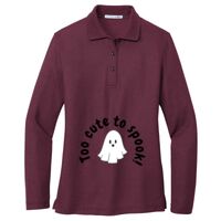 Ladies Silk Touch Long Sleeve Polo Thumbnail