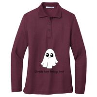 Ladies Silk Touch Long Sleeve Polo Thumbnail