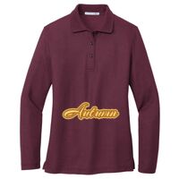 Ladies Silk Touch Long Sleeve Polo Thumbnail