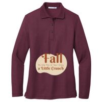 Ladies Silk Touch Long Sleeve Polo Thumbnail