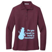 Ladies Silk Touch Long Sleeve Polo Thumbnail