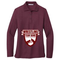 Ladies Silk Touch Long Sleeve Polo Thumbnail