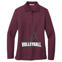 Ladies Silk Touch Long Sleeve Polo Thumbnail