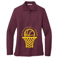 Ladies Silk Touch Long Sleeve Polo Thumbnail