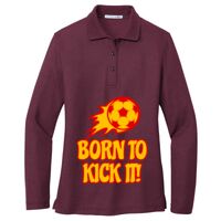 Ladies Silk Touch Long Sleeve Polo Thumbnail