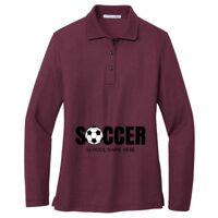 Ladies Silk Touch Long Sleeve Polo Thumbnail