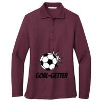 Ladies Silk Touch Long Sleeve Polo Thumbnail