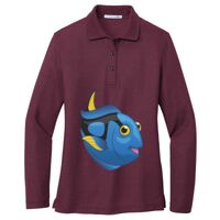 Ladies Silk Touch Long Sleeve Polo Thumbnail