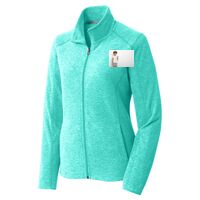 Ladies Heather Microfleece Full Zip Jacket Thumbnail