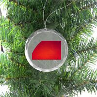 3 1/4" Round Clear Glass Ornament with Silver String Thumbnail